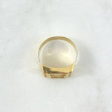 Anillo Virgen Milagrosa 2.35gr / T8 3/4 / Cuadro Mateado Oro Amarillo 18K *