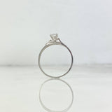 Anillo Solitario Olas 1.65gr / T7 / Circon Blanco Oro Blanco