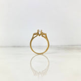 Anillo Solitario Rectangulos 4.55gr / T7 / Circones Blancos Oro Amarillo