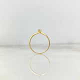 Anillo Solitario Garra 1.2gr / T6 1/4 / Circon Blanco Oro Amarillo