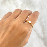 Anillo Solitario Churumbela Linea 2.15gr / T7 1/2 / Circon Blanco Blancos Oro Amarillo