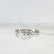 Anillo Solitario Olas 1.65gr / T7 / Circon Blanco Oro Blanco