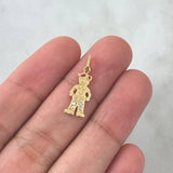 Dije Papá 0.85gr / 2cm / Circones Blancos Oro Amarillo 18K *