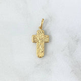 Dije Cruz Rostro Cristo 0.8gr / 2.5cm / Liso Oro Amarillo 18K