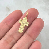 Dije Cruz Rostro Cristo 0.85gr / 2.7cm / Liso Oro Amarillo 18K