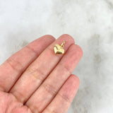 Dije Corazon 0.45gr / 1.5cm / Troquelado Oro Amarillo *