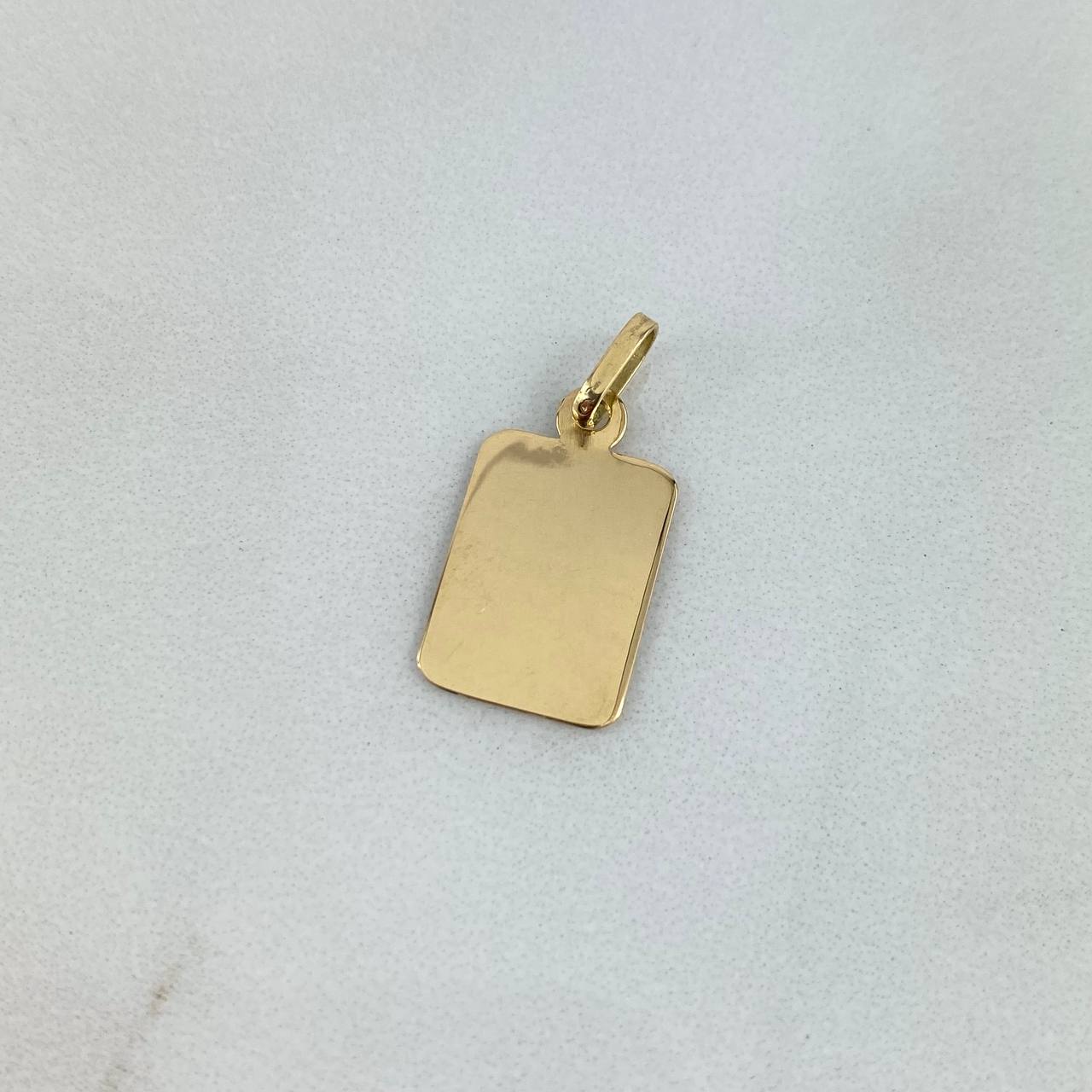 Dije Placa Rectangulo 0.65gr / 2cm / 14mm*10mm Oro Amarillo