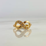 Anillo Infinito 1.85gr / T6 2/4 / Circones Blancos Oro Amarillo©