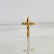 Dije Cruz Cristo 1.05gr / 3.1cm / Baston Liso Oro Amarillo©