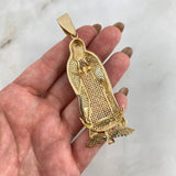 Dije Virgen Guadalupe 28.65gr / 9cm / Circones Blancos Verdes Fucsias Oro Amarillo ©