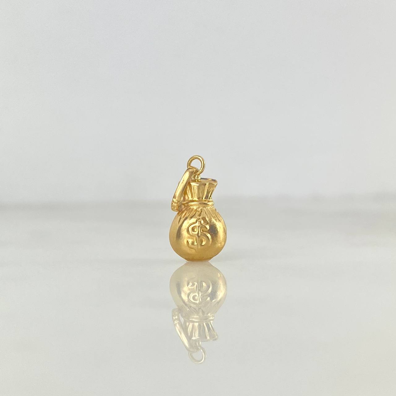 Dije Bolsa Dinero 0.46gr / 1.8cm / Troquelado Oro Amarillo *