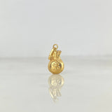 Dije Bolsa Dinero 0.46gr / 1.8cm / Troquelado Oro Amarillo *