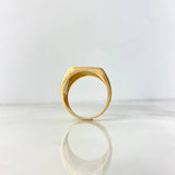 Anillo Cuadrado Tribales 9.4gr / T10 1/4 / Circones Blancos Tres Oros *