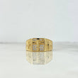 Anillo Cristo Cruces 5.15gr / T10 1/2 / Circones Blancos Oro Amarillo *