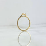 Anillo Solitario Halo Tupido 1.7gr / T6 / Circones Blancos Oro Amarillo