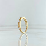 Anillo Bordado 2.05gr / T5 3/4 / Circones Blancos Oro Amarillo