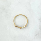 Anillo Estrellas 1.25gr / T6 3/4 / Circones Blancos Oro Amarillo