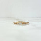 Anillo Solitario Churumbela 1.55gr / T7 / Circones Blancos Oro Amarillo