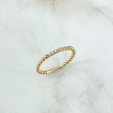 Anillo Esferas Tupido 1.5gr / T6 1/2 / Circones Blancos Oro Amarillo