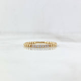 Anillo Esferas Tupido 1.5gr / T6 1/2 / Circones Blancos Oro Amarillo