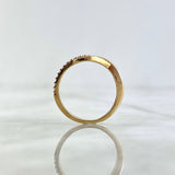 Anillo Cinturon Infinito 2.55gr / T5 1/4 / Circones Blancos Oro Amarillo