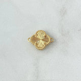 Herraje Treból VCyA 1.5gr / 1.5cm / Diamantado Punteado Oro Amarillo Nac.Esp. 18K *