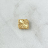 Herraje Treból VCyA 1.5gr / 1.5cm / Diamantado Punteado Oro Amarillo Nac.Esp. 18K *