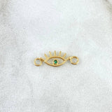 Herraje Ojo Mistico 0.4gr / 1.6cm / Circon Verde Oro Amarillo