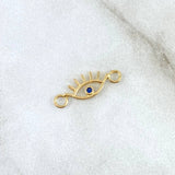 Herraje Ojo Mistico 0.4gr / 1.6cm / Circon Azul Oro Amarillo