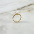 Anillo Solitario Linea 2.35gr / T6 1/2 / Circones Blancos Oro Amarillo ©