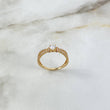 Anillo Solitario Nudo 2.15gr / T7 3/4 / Circones Blancos Oro Amarillo ©