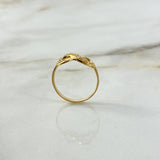 Anillo Infinito 1.9gr / T7 / Circones Blancos Oro Amarillo ©