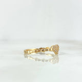 Anillo Corazones 1.6gr / T7 / Circones Blancos Oro Amarillo