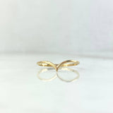 Anillo Tiara en V 0.9gr / T7 1/2 / Oro Amarillo *