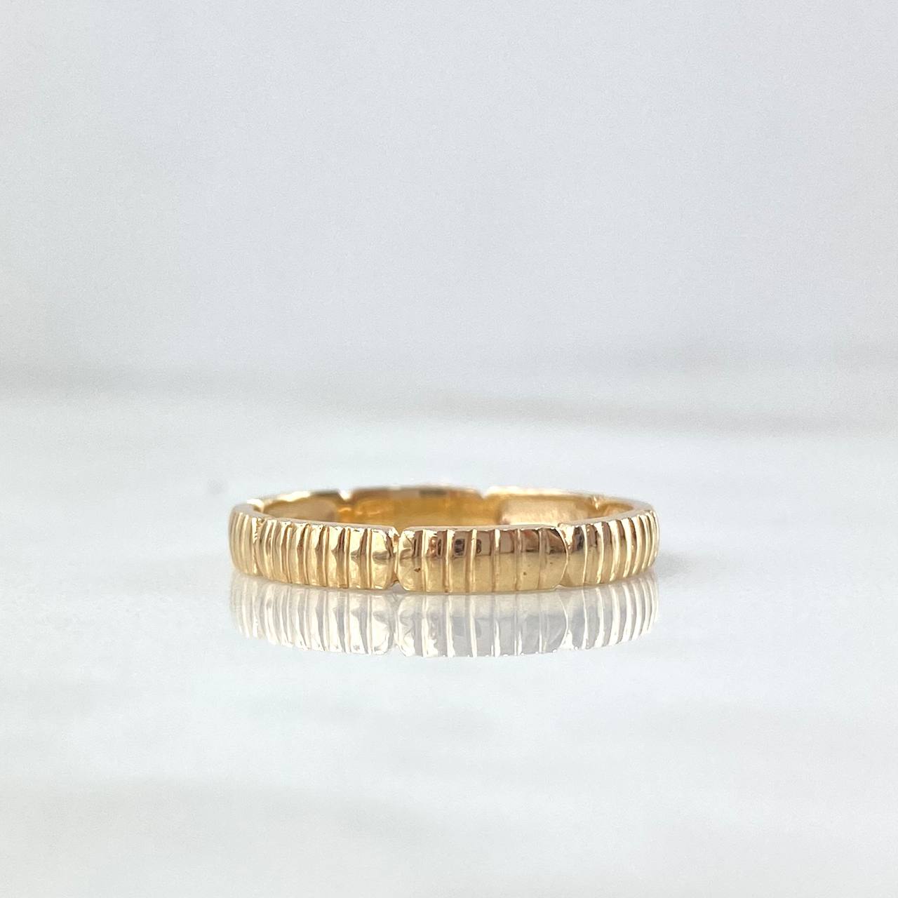 Anillo Carril Rallado 1.95gr / T6 3/4 / Oro Amarillo *