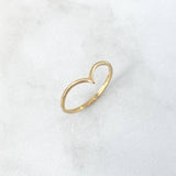 Anillo Tiara en V 1gr / T8 1/4 / Oro Amarillo ©