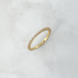 Anillo Churumbela 1.95gr / T6 1/2 / Circones Blancos Oro Amarillo *