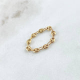 Anillo GC 0.6gr / T7 - T9 / 3.2mm Liso Oro Amarillo 18K ©