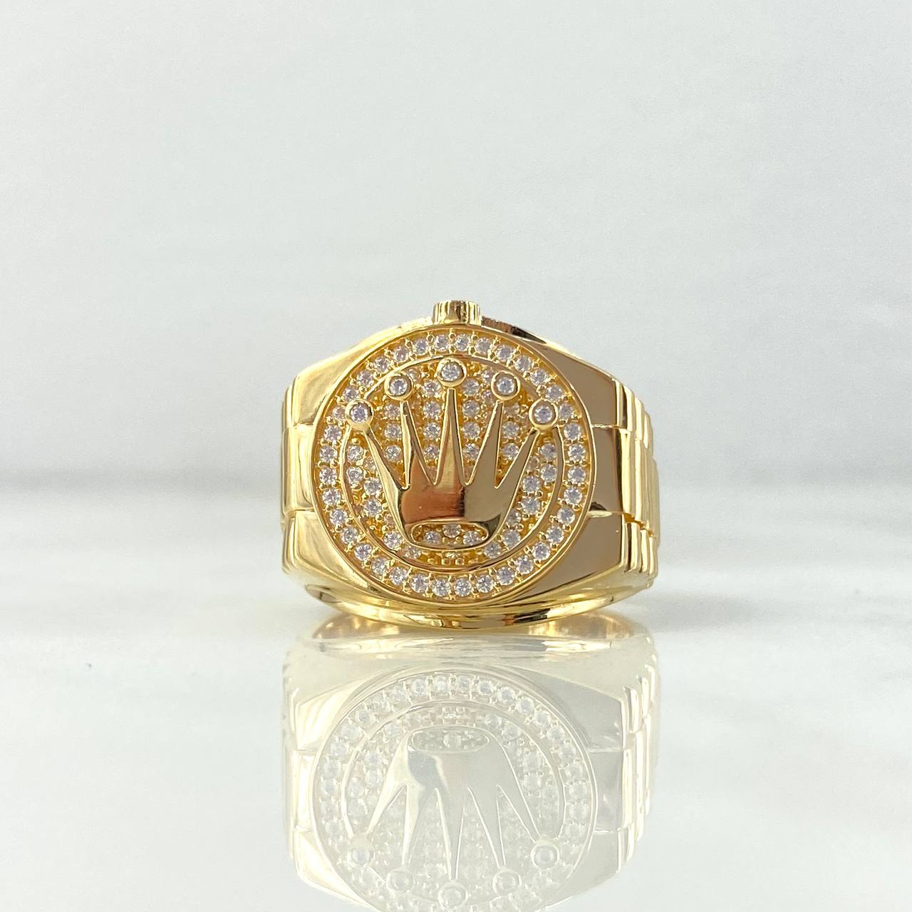 Anillo Correa RX 10.5gr / T12 / Circones Blancos Oro Amarillo ©