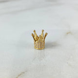 Herraje Corona 1.4gr / 0.7cm / Circones Blancos Oro Amarillo