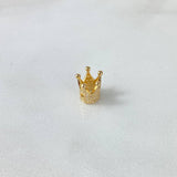 Herraje Corona 1.3gr / 1cm / Circones Blancos Oro Amarillo ©