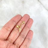 Dije Tres Gracias 0.6gr / 1.5cm / (Curz-Corazón-Ancla) Oro Amarillo