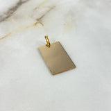 Dije Placa Rectangular 2.2gr / 2.9cm / 2.4mm*1.5mm Oro Amarillo