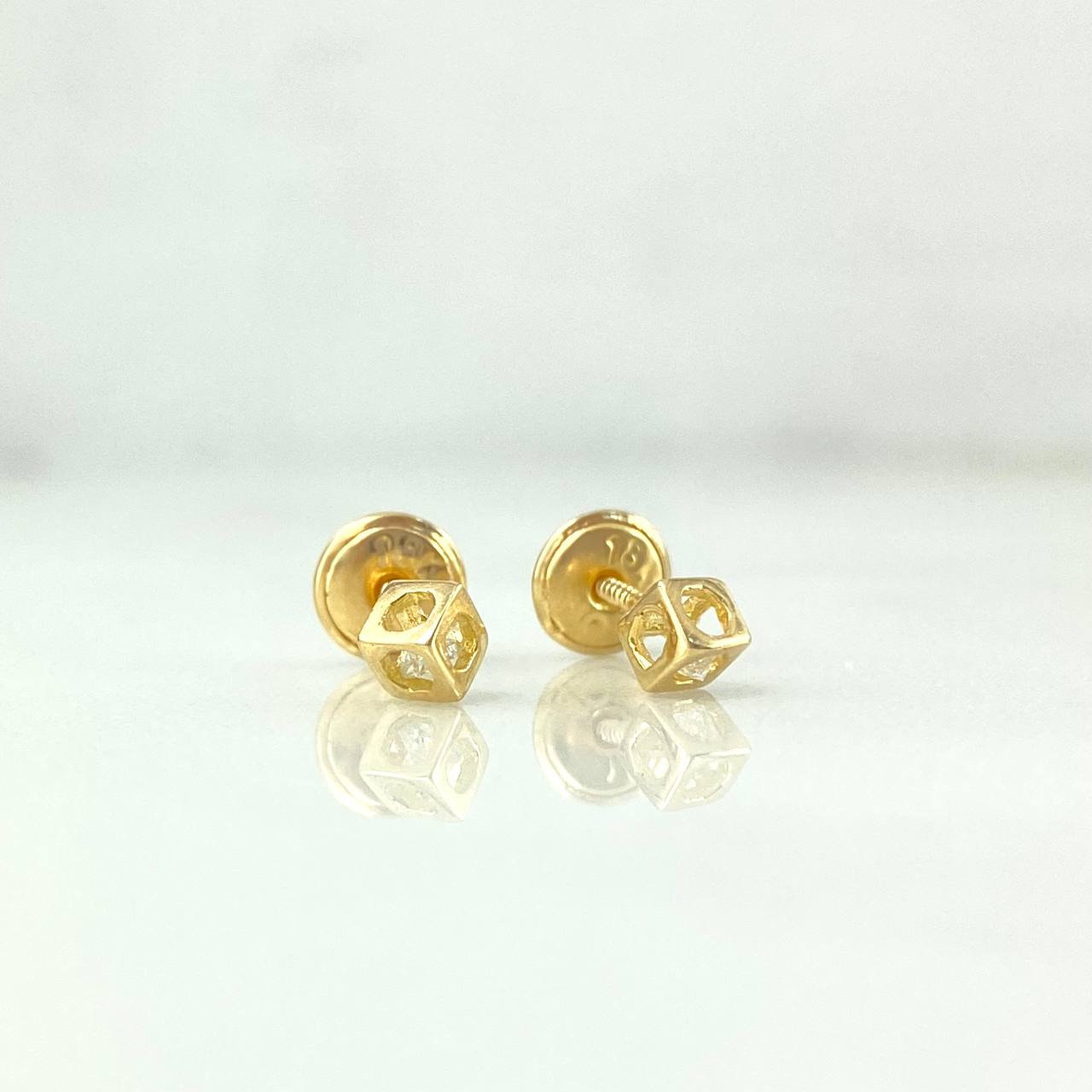 Topos Cubo 0.7gr / Circones Blancos Oro Amarillo ©