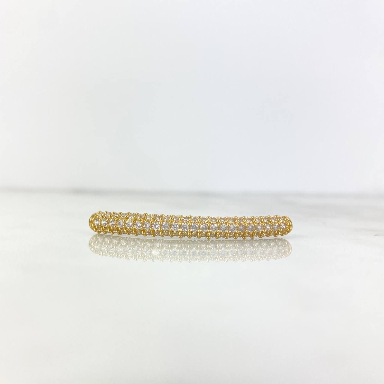 Herraje Tubular 2.95gr / 4cm / 3.5mm Circones Blancos Oro Amarillo