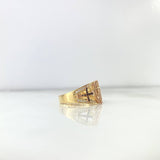 Anillo San Benito 6.25gr / T12 / Circones Blancos Dos Oros Amarillo Rosa