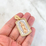 Dije Virgen Guadalupe 12.65gr / 4.8cm / Circones Blancos Tres Oros