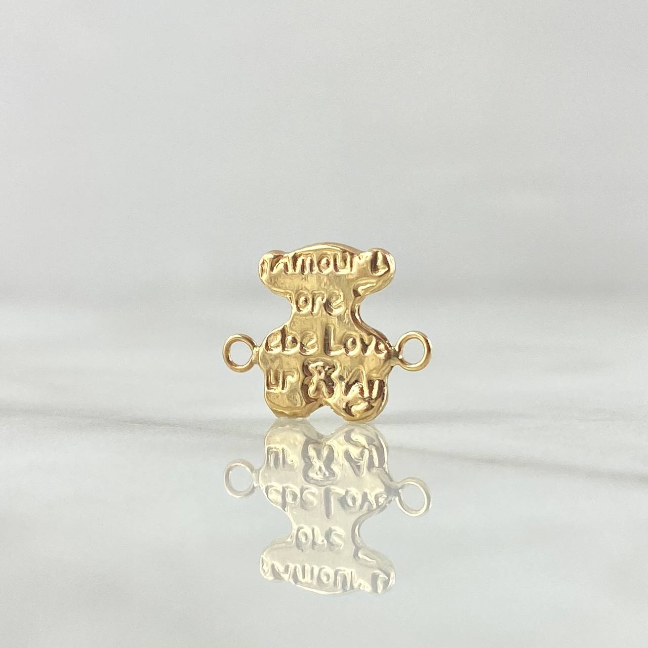 Herraje Oso TS 0.65gr / 1.5cm / Liso Oro Amarillo 18K *