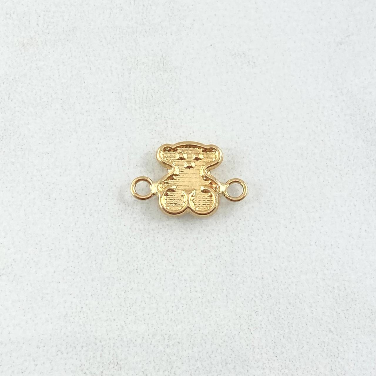 Herraje Oso TS 0.4gr / 1.3cm / Texturizado Oro Amarillo 18K *