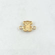 Herraje Oso TS 0.4gr / 1.3cm / Texturizado Oro Amarillo 18K *